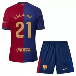 Completo calcio Barcellona Frenkie de Jong 21 Bambino Primo 2024/25 Completo calcio Barcellona Frenkie de Jong 21 Bambino Primo 2024/25