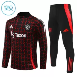 Manchester United Felpe da Allenamento Bambino 1/4-Zip 2024/25 Nera Manchester United Felpe da Allenamento Bambino 1/4-Zip 2024/25 Nera