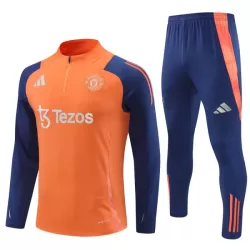 Manchester United Felpe da Allenamento Uomo 1/4-Zip 2024/25 Arancia Manchester United Felpe da Allenamento Uomo 1/4-Zip 2024/25 Arancia