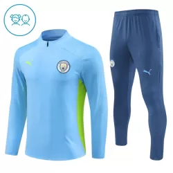 Manchester City Felpe da Allenamento Bambino 1/4-Zip 2024/25 Blu Manchester City Felpe da Allenamento Bambino 1/4-Zip 2024/25 Blu