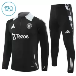 Manchester United Felpe da Allenamento Bambino 1/4-Zip 2024/25 Nera Manchester United Felpe da Allenamento Bambino 1/4-Zip 2024/25 Nera