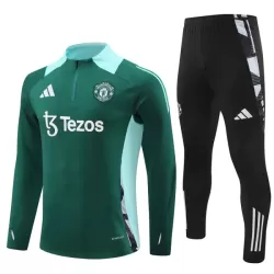 Manchester United Felpe da Allenamento Uomo 1/4-Zip 2024/25 Verde Manchester United Felpe da Allenamento Uomo 1/4-Zip 2024/25 Verde