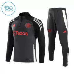Manchester United Felpe da Allenamento Bambino 1/4-Zip 2024/25 Grigio Manchester United Felpe da Allenamento Bambino 1/4-Zip 2024/25 Grigio