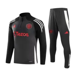 Manchester United Felpe da Allenamento Uomo 1/4-Zip 2024/25 Grigio Manchester United Felpe da Allenamento Uomo 1/4-Zip 2024/25 Grigio