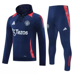 Manchester United Hoodie Felpe da Allenamento Uomo 2024/25 Navy Manchester United Hoodie Felpe da Allenamento Uomo 2024/25 Navy
