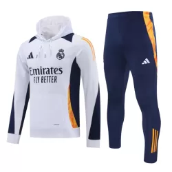 Real Madrid Hoodie Felpe da Allenamento Uomo 2024/25 Bianca Real Madrid Hoodie Felpe da Allenamento Uomo 2024/25 Bianca