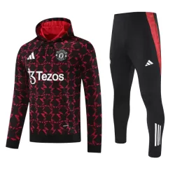 Manchester United Hoodie Felpe da Allenamento Uomo 2024/25 Rossa Manchester United Hoodie Felpe da Allenamento Uomo 2024/25 Rossa