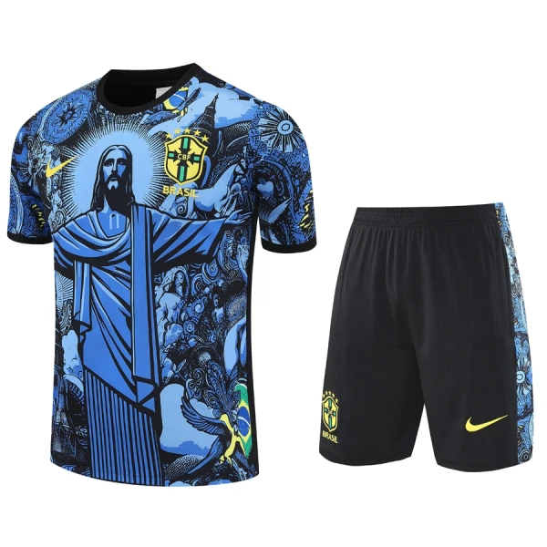 Completo calcio Brasile Bambino 2024/25 Blu - Speciale Completo calcio Brasile Bambino 2024/25 Blu - Speciale