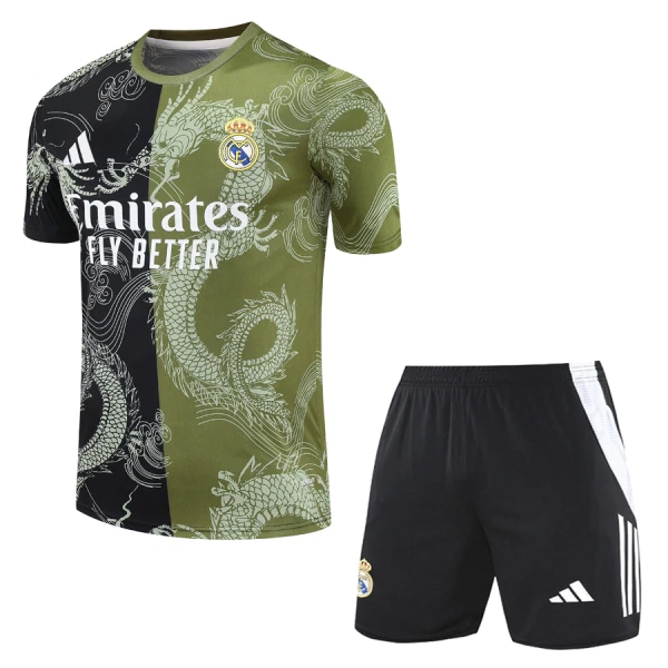 Completo calcio Real Madrid Bambino 2024/25 Drago Verde Completo calcio Real Madrid Bambino 2024/25 Drago Verde