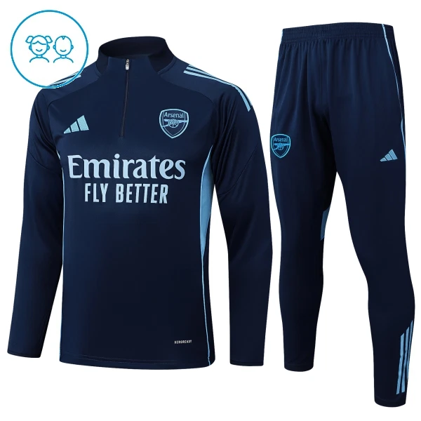 Arsenal Felpe da Allenamento Bambino 1/4-Zip 2025-26 Navy Arsenal Felpe da Allenamento Bambino 1/4-Zip 2025-26 Navy