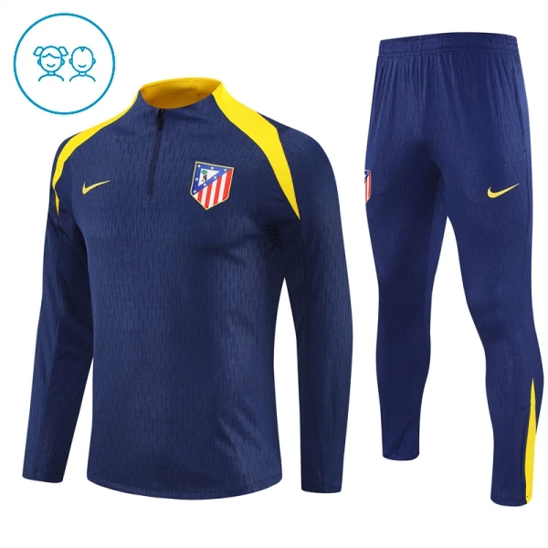 Atlético Madrid Felpe da Allenamento Bambino 1/4-Zip 2025-26 Navy Atlético Madrid Felpe da Allenamento Bambino 1/4-Zip 2025-26 Navy