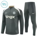 Chelsea Felpe da Allenamento Bambino 1/4-Zip 2025-26 Grigio
