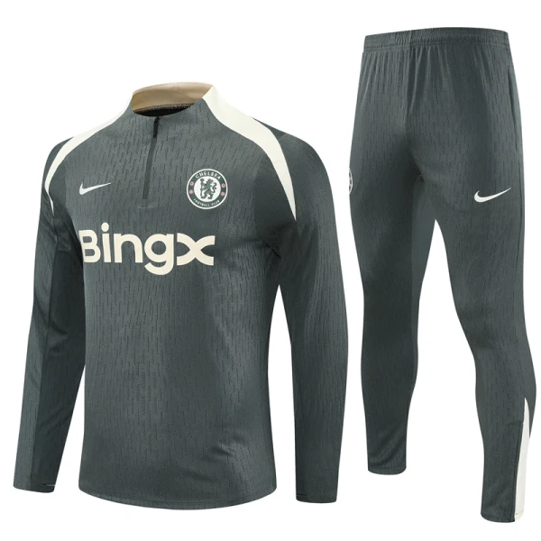Chelsea Felpe da Allenamento Uomo 1/4-Zip 2025-26 Grigio