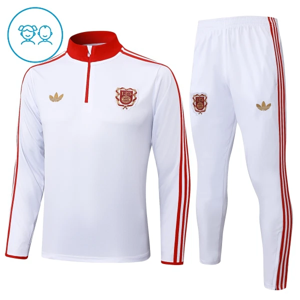 FC Bayern Monaco Felpe da Allenamento Bambino 1/4-Zip 2024/25 Bianca FC Bayern Monaco Felpe da Allenamento Bambino 1/4-Zip 2024/25 Bianca