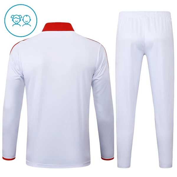 FC Bayern Monaco Felpe da Allenamento Bambino 1/4-Zip 2024/25 Bianca