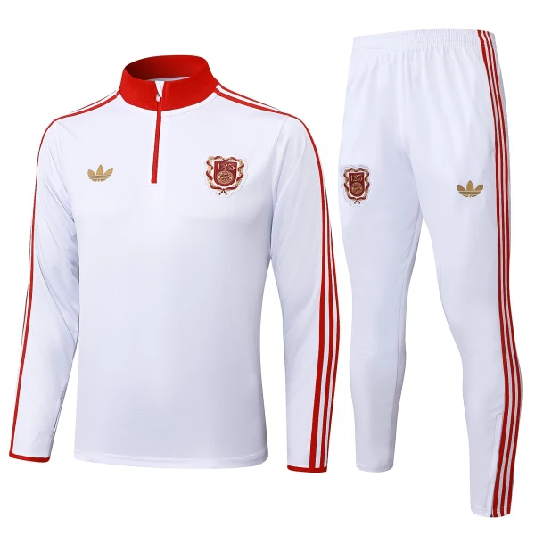 FC Bayern Monaco Felpe da Allenamento Uomo 1/4-Zip 2024/25 Bianca FC Bayern Monaco Felpe da Allenamento Uomo 1/4-Zip 2024/25 Bianca