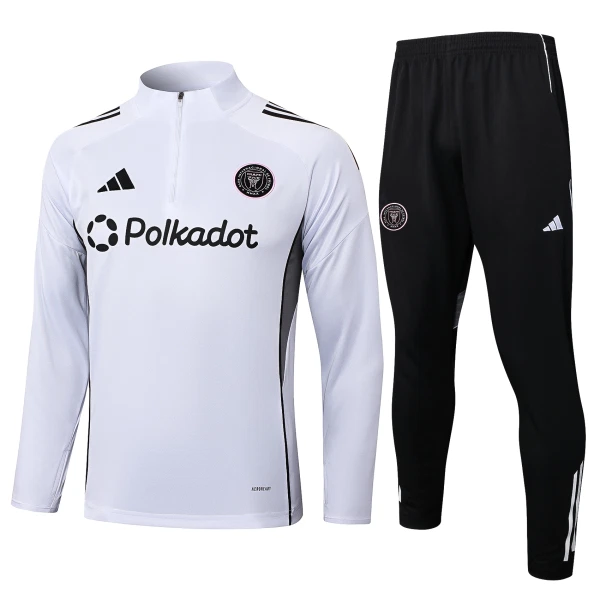 Inter Miami CF Felpe da Allenamento Uomo 1/4-Zip 2025-26 Bianca Inter Miami CF Felpe da Allenamento Uomo 1/4-Zip 2025-26 Bianca