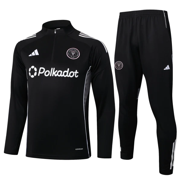 Inter Miami CF Felpe da Allenamento Uomo 1/4-Zip 2025-26 Nera Inter Miami CF Felpe da Allenamento Uomo 1/4-Zip 2025-26 Nera