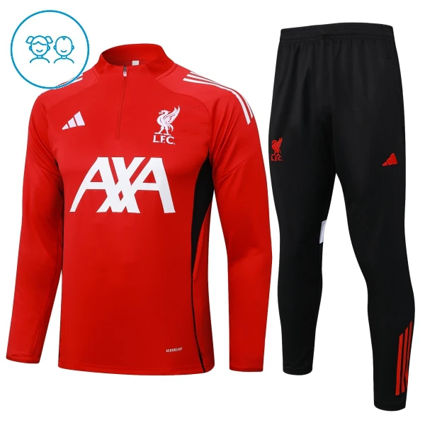 Liverpool Felpe da Allenamento Bambino 1/4-Zip 2024/25 Rossa Liverpool Felpe da Allenamento Bambino 1/4-Zip 2024/25 Rossa
