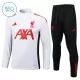 Liverpool Felpe da Allenamento Bambino 1/4-Zip 2025-26 Bianca Liverpool Felpe da Allenamento Bambino 1/4-Zip 2025-26 Bianca