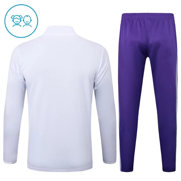 Real Madrid Felpe da Allenamento Bambino 1/4-Zip 2025-26 Bianca