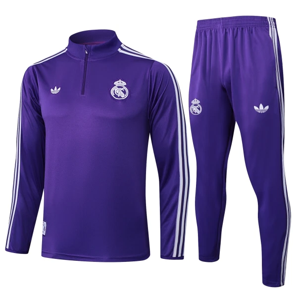 Real Madrid Felpe da Allenamento Uomo 1/4-Zip 2025-26 Viola
