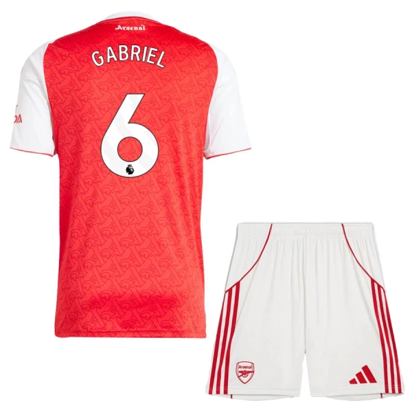 Completo calcio Arsenal Gabriel 6 Bambino Primo 2025-26 Completo calcio Arsenal Gabriel 6 Bambino Primo 2025-26