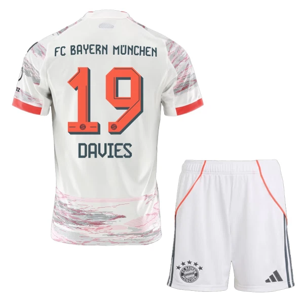 Completo calcio FC Bayern Monaco Alphonso Davies 19 Bambino Secondo 2025-26