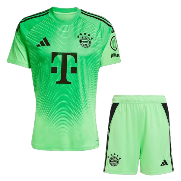 Completo calcio Portiere FC Bayern Monaco Bambino 2025-26 Verde Completo calcio Portiere FC Bayern Monaco Bambino 2025-26 Verde