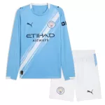 Completo calcio Manchester City Bambino Primo 2025-26 Maniche Lunghe