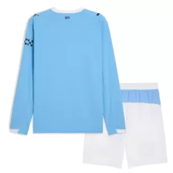 Completo calcio Manchester City Bambino Primo 2025-26 Maniche Lunghe