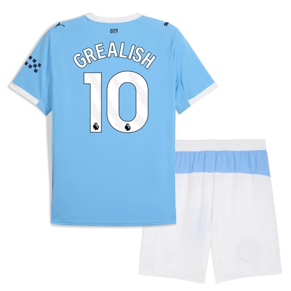 Completo calcio Manchester City Grealish 10 Bambino Primo 2025-26 Completo calcio Manchester City Grealish 10 Bambino Primo 2025-26