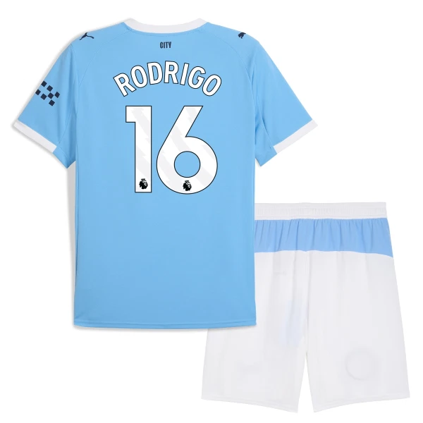 Completo calcio Manchester City Rodrigo 16 Bambino Primo 2025-26 Completo calcio Manchester City Rodrigo 16 Bambino Primo 2025-26