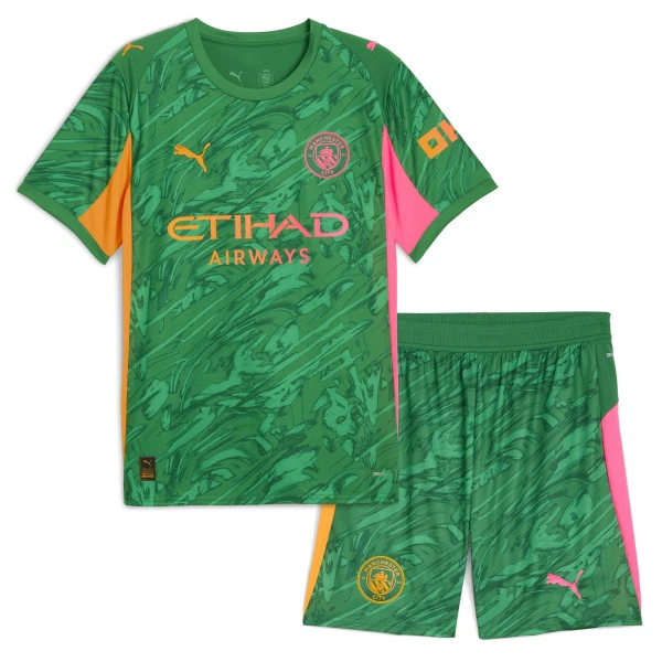 Completo calcio Portiere Manchester City Bambino 2025-26 Verde Completo calcio Portiere Manchester City Bambino 2025-26 Verde