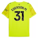 Maglia Portiere Manchester City Ederson M. 31 Uomo 2025-26 Gialla
