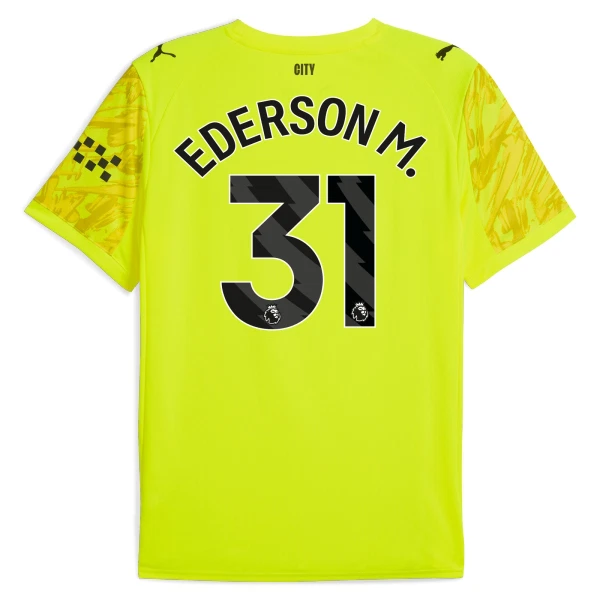 Maglia Portiere Manchester City Ederson M. 31 Uomo 2025-26 Gialla