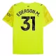 Maglia Portiere Manchester City Ederson M. 31 Uomo 2025-26 Gialla