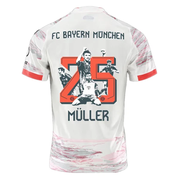 Maglia FC Bayern Monaco Thomas Müller 25 Uomo Secondo 2025-26 - Speciale Maglia FC Bayern Monaco Thomas Müller 25 Uomo Secondo 2025-26 - Speciale