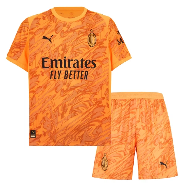 Completo calcio Portiere AC Milan Bambino 2025-26 Arancia