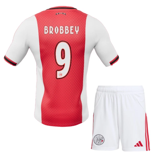 Completo calcio Ajax Amsterdam Brobbey 9 Bambino Primo 2025-26 Completo calcio Ajax Amsterdam Brobbey 9 Bambino Primo 2025-26