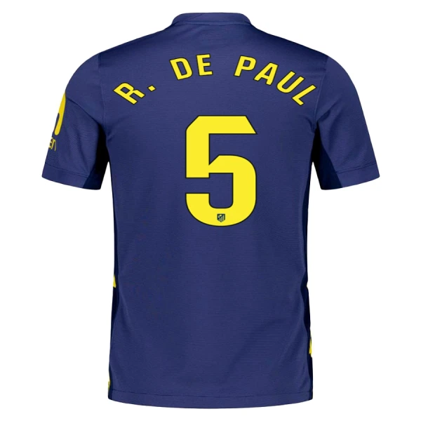 Maglia Atlético Madrid R. De Paul 5 Uomo Secondo 2025-26 Maglia Atlético Madrid R. De Paul 5 Uomo Secondo 2025-26