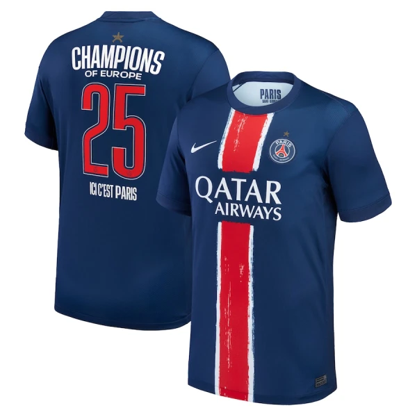 Maglia Paris Saint-Germain 1 Star Champions of Europe Uomo Primo 2024/25 Maglia Paris Saint-Germain 1 Star Champions of Europe Uomo Primo 2024/25