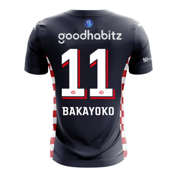 Maglia PSV Eindhoven Bakayoyo 11 Uomo Secondo 2025-26 Maglia PSV Eindhoven Bakayoyo 11 Uomo Secondo 2025-26