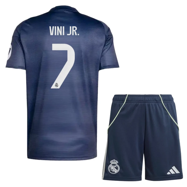 Completo calcio Real Madrid Vini JR 7 Bambino Secondo 2025-26 Completo calcio Real Madrid Vini JR 7 Bambino Secondo 2025-26