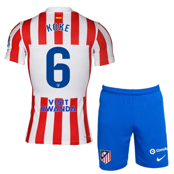 Completo calcio Atlético Madrid Koke 6 Bambino Primo 2025-26 Completo calcio Atlético Madrid Koke 6 Bambino Primo 2025-26