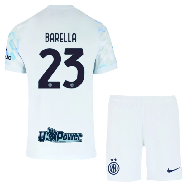 Completo calcio Inter Milan Barella 23 Bambino Secondo 2025-26 Completo calcio Inter Milan Barella 23 Bambino Secondo 2025-26