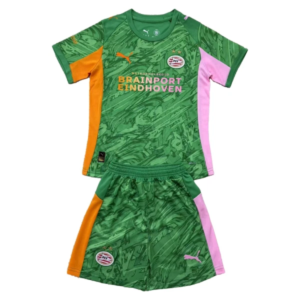 Completo calcio Portiere PSV Eindhoven Bambino 2025-26 Verde