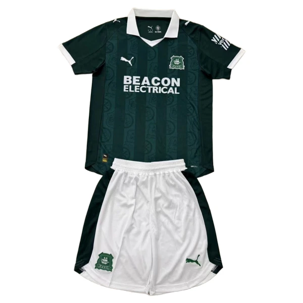 Completo calcio Plymouth Argyleh Bambino Primo 2025-26 Completo calcio Plymouth Argyleh Bambino Primo 2025-26