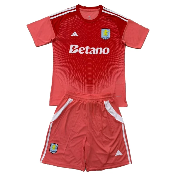 Completo calcio Portiere Aston Villa Bambino 2025-26 Rossa Completo calcio Portiere Aston Villa Bambino 2025-26 Rossa