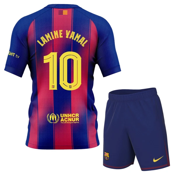 Completo calcio Barcellona Lamine Yamal 10 Bambino Primo 2025-26 Completo calcio Barcellona Lamine Yamal 10 Bambino Primo 2025-26